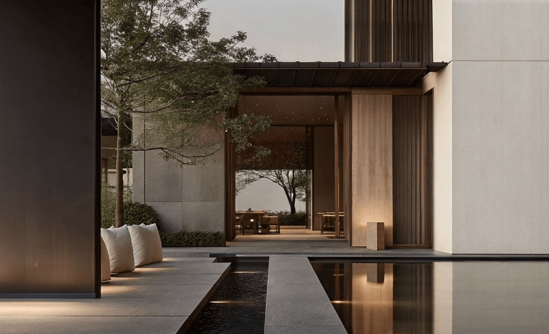 Japanese-Inspired Lobby