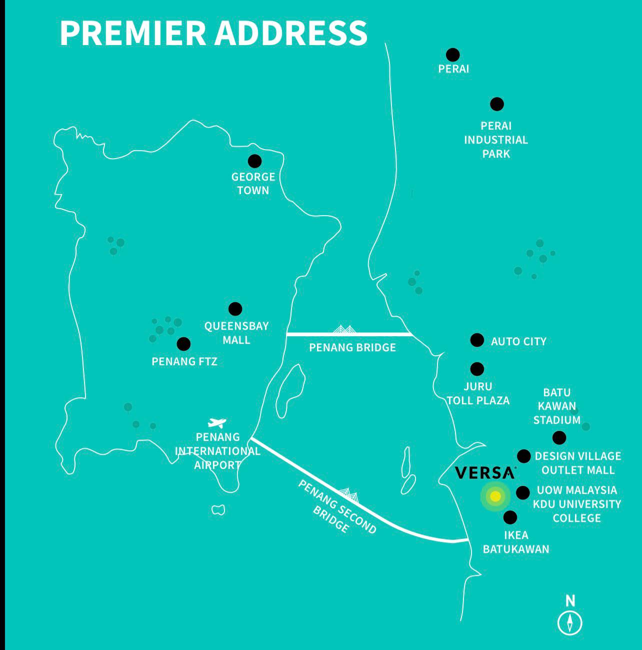 Versa Batu Kawan &mdash; Premier Address Location Map
